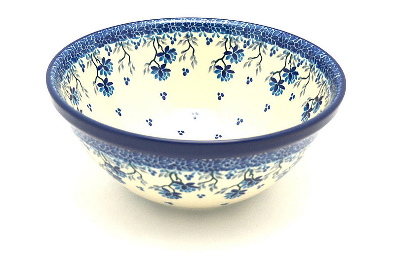 3 1/4"H x 7 1/2"W
 Polish Pottery Bowl - Large Nesting (7 1/2") - Clover Field 057-2524a (3 1/4"H x 7 1/2"W
)