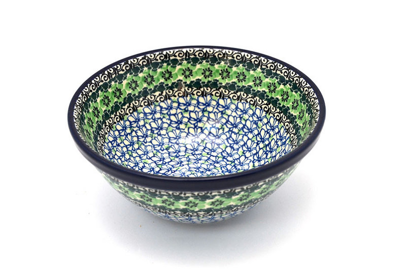 3 1/4"H x 7 1/2"W
 Polish Pottery Bowl - Large Nesting (7 1/2") - Kiwi 057-1479a (3 1/4"H x 7 1/2"W
)