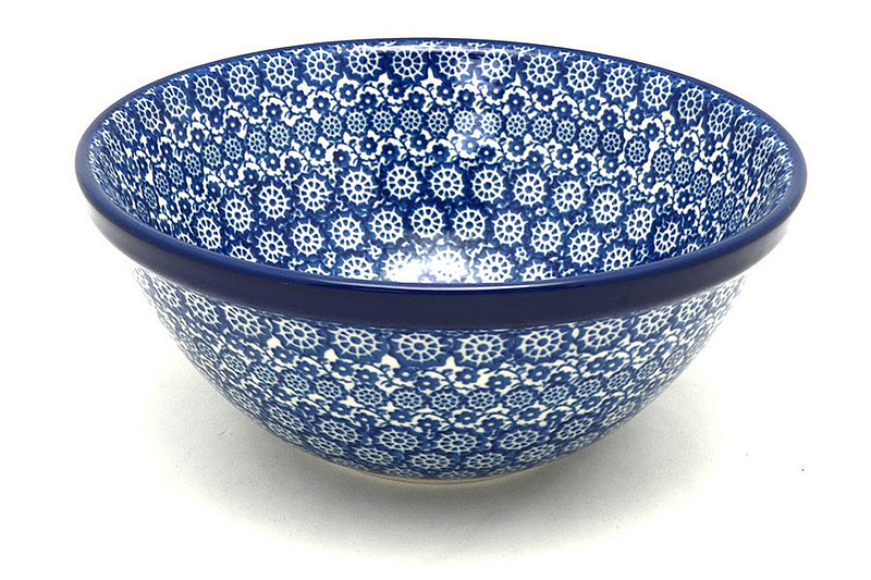 3 1/4"H x 7 1/2"W
 Polish Pottery Bowl - Large Nesting (7 1/2") - Midnight 057-2615a (3 1/4"H x 7 1/2"W
)