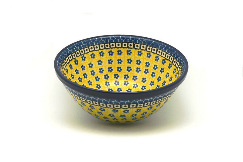 3 1/4"H x 7 1/2"W
 Polish Pottery Bowl - Large Nesting (7 1/2") - Sunburst 057-859a (3 1/4"H x 7 1/2"W
)