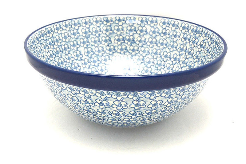3 3/4"H x 9"W
 Polish Pottery Bowl - Larger Nesting (9") - Daisy Flurry 056-2176a (3 3/4"H x 9"W
)