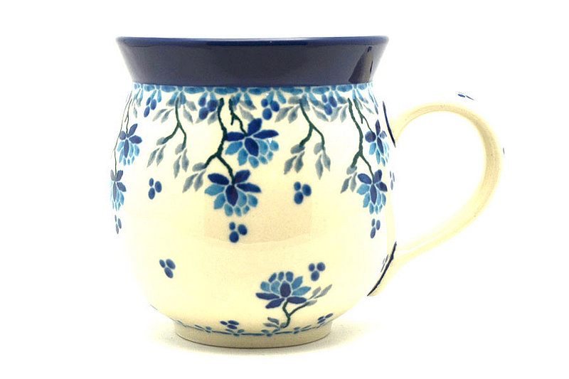 3 5/8"H (11 oz measured near the rim).
 Polish Pottery Mug - 11 oz. Bubble - Clover Field 070-2524a (3 5/8"H (11 oz measured near the rim).
)