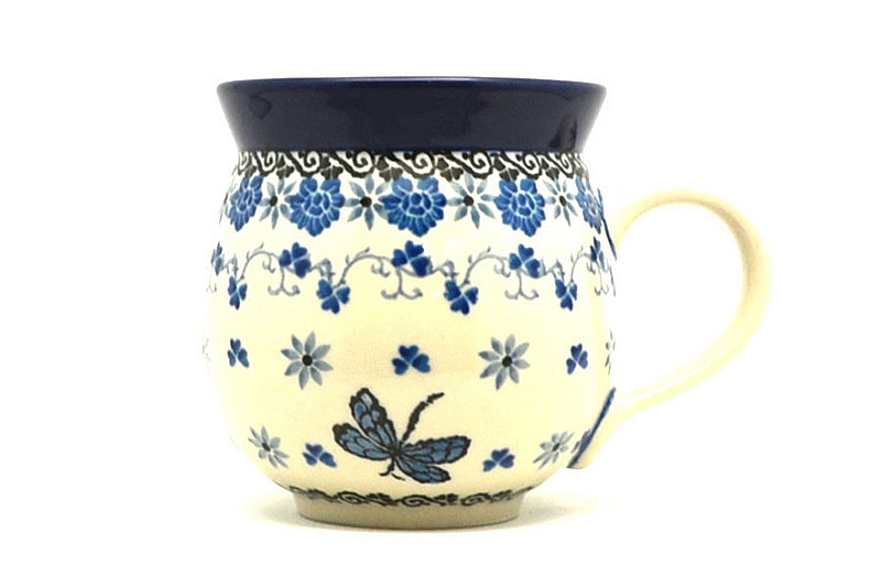3 5/8"H (11 oz measured near the rim).
 Polish Pottery Mug - 11 oz. Bubble - Dragonfly 070-2009a (3 5/8"H (11 oz measured near the rim).
)