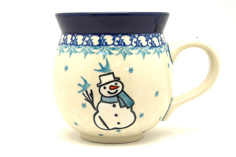 3 5/8"H (11 oz measured near the rim).
 Polish Pottery Mug - 11 oz. Bubble - Jack Frost 070-2798a (3 5/8"H (11 oz measured near the rim).
)