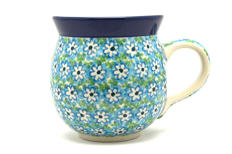 3 5/8"H (11 oz measured near the rim).
 Polish Pottery Mug - 11 oz. Bubble - Key Lime 070-2252a (3 5/8"H (11 oz measured near the rim).
)