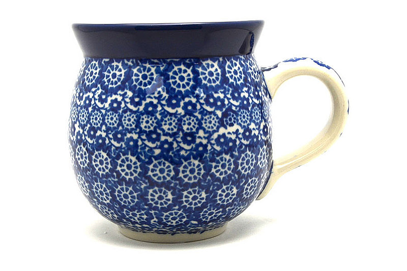 3 5/8"H (11 oz measured near the rim).
 Polish Pottery Mug - 11 oz. Bubble - Midnight 070-2615a (3 5/8"H (11 oz measured near the rim).
)