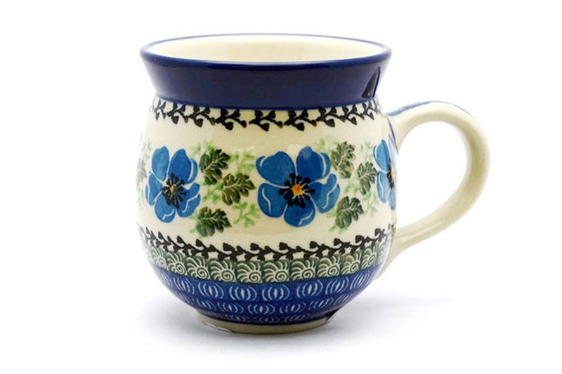 3 5/8"H (11 oz measured near the rim).
 Polish Pottery Mug - 11 oz. Bubble - Morning Glory 070-1915a (3 5/8"H (11 oz measured near the rim).
)