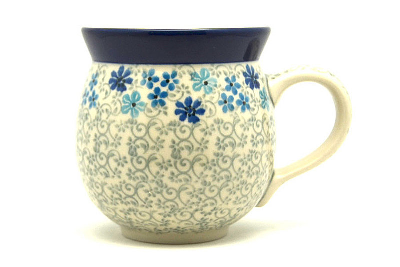 3 5/8"H (11 oz measured near the rim).
 Polish Pottery Mug - 11 oz. Bubble - Sea Blossom 070-2612a (3 5/8"H (11 oz measured near the rim).
)