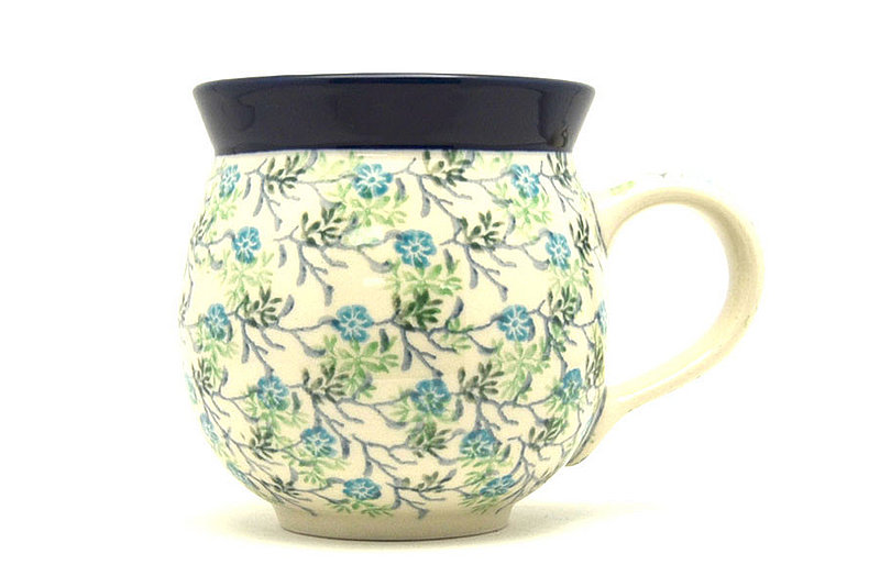 3 5/8"H (11 oz measured near the rim).
 Polish Pottery Mug - 11 oz. Bubble - Summer Ivy 070-2814a (3 5/8"H (11 oz measured near the rim).
)