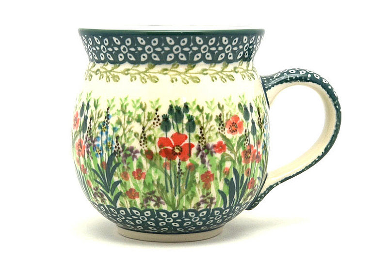 3 5/8"H (11 oz measured near the rim).
 Polish Pottery Mug - 11 oz. Bubble - Unikat Signature U4335 070-U4335 (3 5/8"H (11 oz measured near the rim).
)