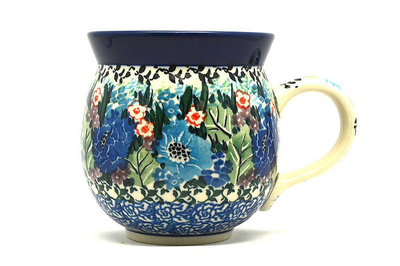 3 5/8"H (11 oz measured near the rim).
 Polish Pottery Mug - 11 oz. Bubble - Unikat Signature U4572 070-U4572 (3 5/8"H (11 oz measured near the rim).
)