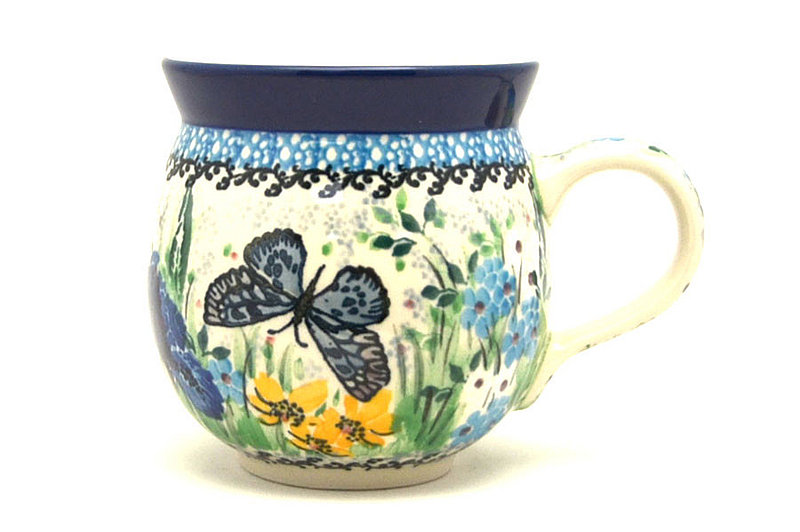 3 5/8"H (11 oz measured near the rim).
 Polish Pottery Mug - 11 oz. Bubble - Unikat Signature U5132 070-U5132 (3 5/8"H (11 oz measured near the rim).
)