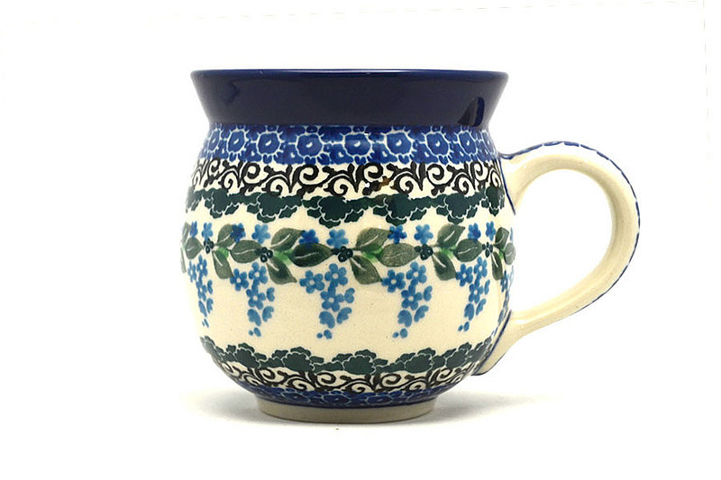 3 5/8"H (11 oz measured near the rim).
 Polish Pottery Mug - 11 oz. Bubble - Wisteria 070-1473a (3 5/8"H (11 oz measured near the rim).
)