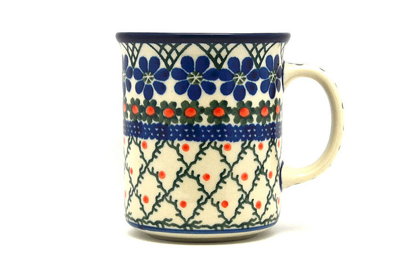 3 5/8"H (8 oz. measured to the rim)
 Polish Pottery Mug - Straight Sided - Primrose 236-854a (3 5/8"H (8 oz. measured to the rim)
)