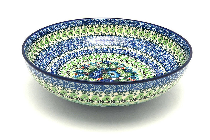 3"H x 10 3/4"W
 Polish Pottery Bowl - Contemporary - Large (11") - Unikat Signature U4572 C36-U4572 (3"H x 10 3/4"W
)
