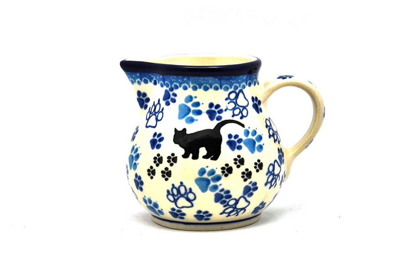 3"H x 2 3/4"W x 3 5/8"L. 
 Polish Pottery Creamer - 4 oz. - Boo Boo Kitty 091-1771a (3"H x 2 3/4"W x 3 5/8"L.  
)