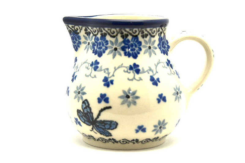 3"H x 2 3/4"W x 3 5/8"L. 
 Polish Pottery Creamer - 4 oz. - Dragonfly 091-2009a (3"H x 2 3/4"W x 3 5/8"L.  
)