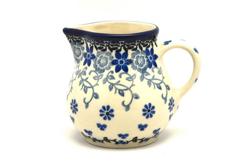 3"H x 2 3/4"W x 3 5/8"L. 
 Polish Pottery Creamer - 4 oz. - Silver Lace 091-2158a (3"H x 2 3/4"W x 3 5/8"L.  
)