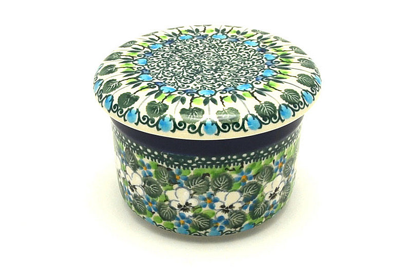 3"H x 4"W
 Polish Pottery Butter Keeper - Unikat Signature U4795 270-U4795 (3"H x 4"W
)