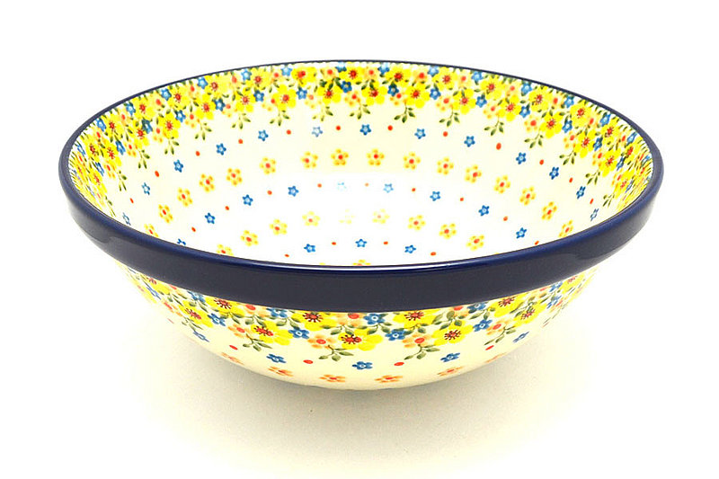 4 1/4" H x 10 3/4" W.
 Polish Pottery Bowl - Grand Nesting (10 3/4") - Buttercup 055-2225a (4 1/4" H x 10 3/4" W.
)