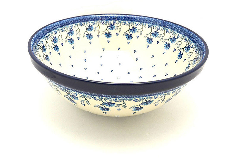 4 1/4"H x 10 3/4"W
 Polish Pottery Bowl - Grand Nesting (10 3/4") - Clover Field 055-2524a (4 1/4"H x 10 3/4"W
)