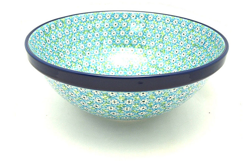 4 1/4"H x 10 3/4"W
 Polish Pottery Bowl - Grand Nesting (10 3/4") - Key Lime 055-2252a (4 1/4"H x 10 3/4"W
)