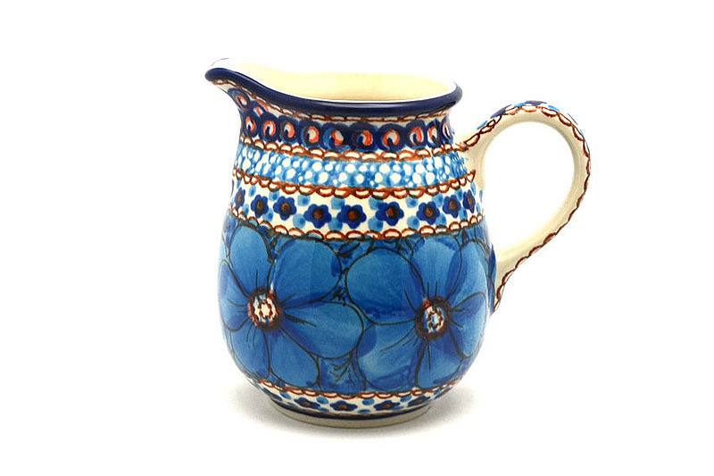 4 1/4"H x 3 1/2"W x 4 3/4"L
 Polish Pottery Creamer - 10 oz. - Unikat Signature U408C B84-U408C (4 1/4"H x 3 1/2"W x 4 3/4"L
)