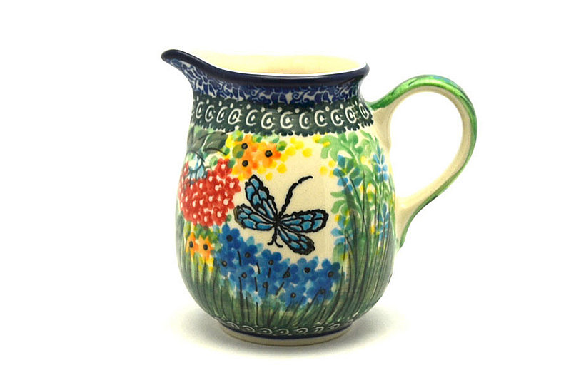 4 1/4"H x 3 1/2"W x 4 3/4"L
 Polish Pottery Creamer - 10 oz. - Unikat Signature U4612 B84-U4612 (4 1/4"H x 3 1/2"W x 4 3/4"L
)