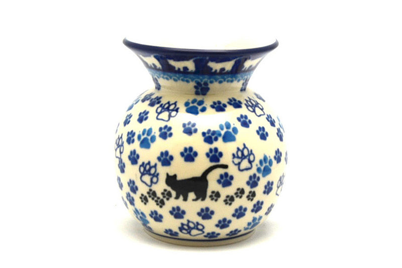 4 1/4"H x 3 1/4"W.
 Polish Pottery Bubble Vase - Boo Boo Kitty 048-1771a (4 1/4"H x 3 1/4"W.
)