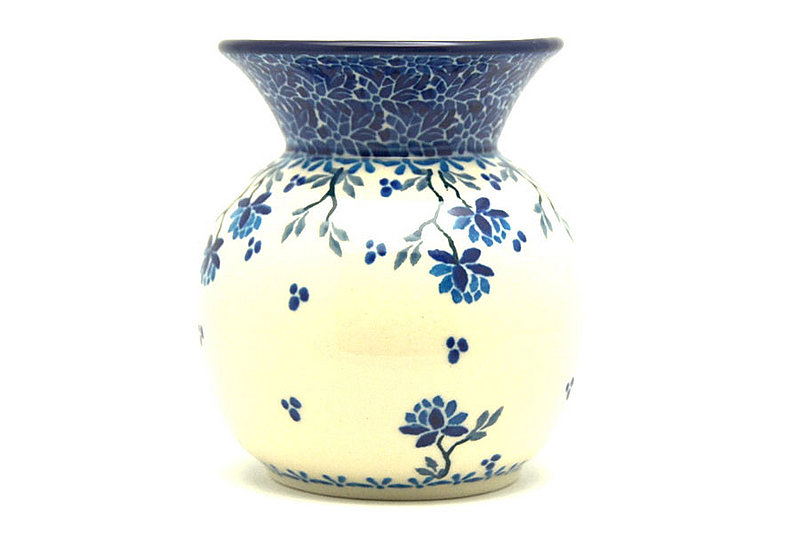 4 1/4"H x 3 1/4"W.
 Polish Pottery Bubble Vase - Clover Field 048-2524a (4 1/4"H x 3 1/4"W.
)
