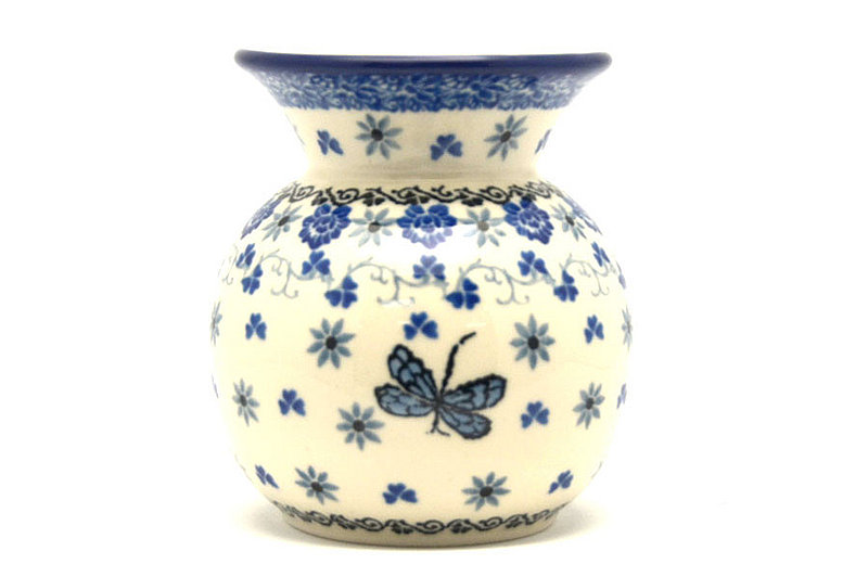 4 1/4"H x 3 1/4"W.
 Polish Pottery Bubble Vase - Dragonfly 048-2009a (4 1/4"H x 3 1/4"W.
)