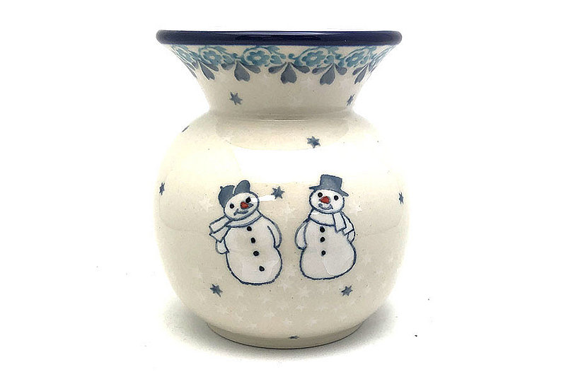 4 1/4"H x 3 1/4"W.
 Polish Pottery Bubble Vase - Frost & Flurry 048-2793a (4 1/4"H x 3 1/4"W.
)
