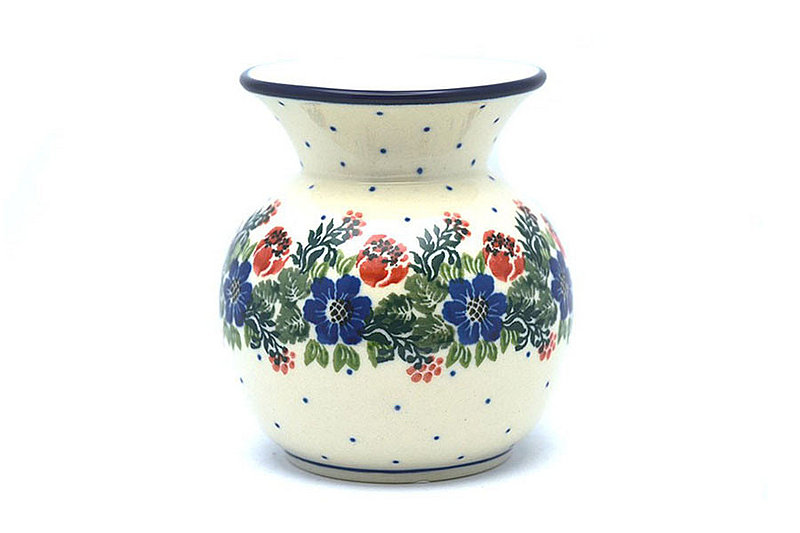 4 1/4"H x 3 1/4"W.
 Polish Pottery Bubble Vase - Garden Party 048-1535a (4 1/4"H x 3 1/4"W.
)