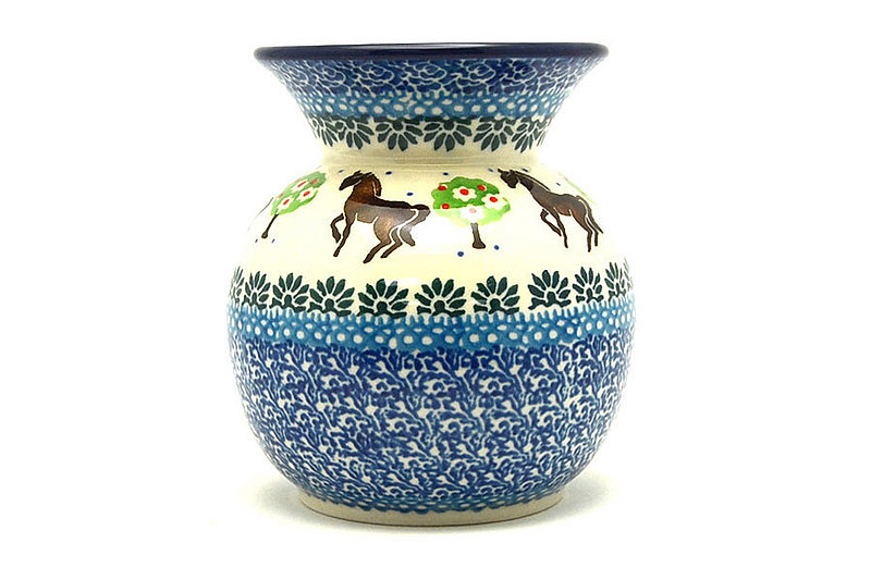 4 1/4"H x 3 1/4"W.
 Polish Pottery Bubble Vase - Mackintosh 048-2256a (4 1/4"H x 3 1/4"W.
)