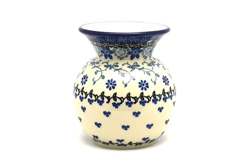 4 1/4"H x 3 1/4"W.
 Polish Pottery Bubble Vase - Silver Lace 048-2158a (4 1/4"H x 3 1/4"W.
)