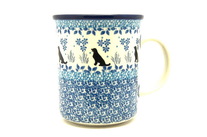 4 3/8"H (15 oz. measured near the rim)
 Polish Pottery Mug - Big Straight Sided - Buddy B13-2856a (4 3/8"H (15 oz. measured near the rim)
)