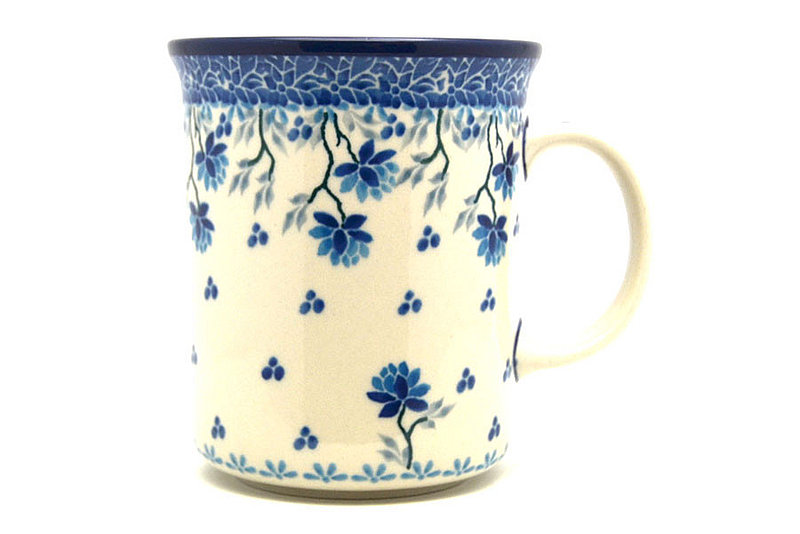 4 3/8"H (15 oz. measured near the rim)
 Polish Pottery Mug - Big Straight Sided - Clover Field B13-2524a (4 3/8"H (15 oz. measured near the rim)
)