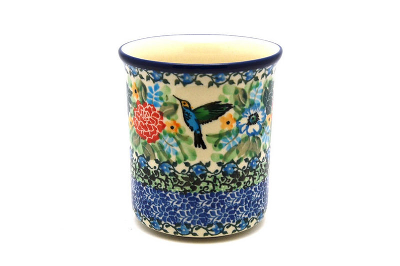 4 3/8"H (15 oz. measured near the rim)
 Polish Pottery Mug - Big Straight Sided - Unikat Signature - U3271 B13-U3271 (4 3/8"H (15 oz. measured near the rim)
)