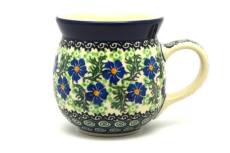 4"H (15 oz measured near the rim)
 Polish Pottery Mug - 15 oz. Bubble - Sweet Violet 073-1538a (4"H (15 oz measured near the rim)
)