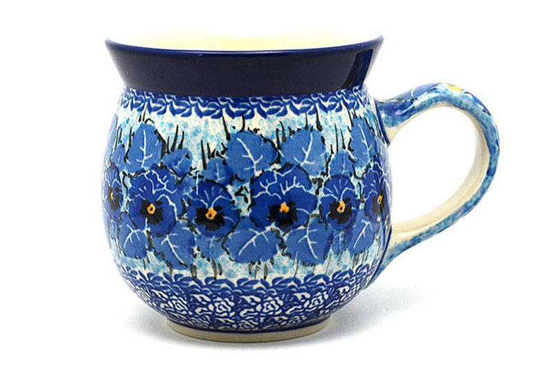 4"H (15 oz measured near the rim)
 Polish Pottery Mug - 15 oz. Bubble - Unikat Signature U3639 073-U3639 (4"H (15 oz measured near the rim)
)