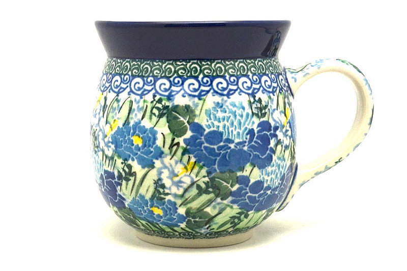 4"H (15 oz measured near the rim)
 Polish Pottery Mug - 15 oz. Bubble - Unikat Signature U5138 073-U5138 (4"H (15 oz measured near the rim)
)