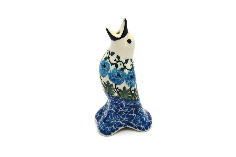 4"H
 Polish Pottery Pie Bird - Antique Rose C14-1390a (4"H
)