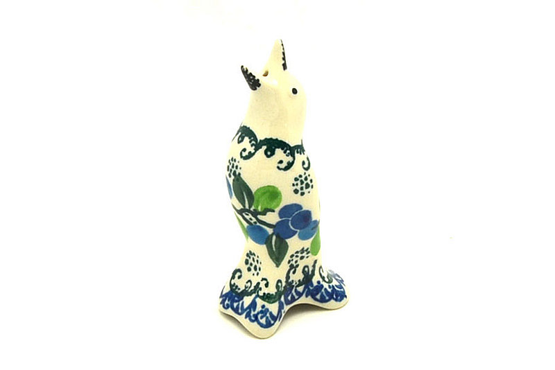 4"H
 Polish Pottery Pie Bird - Blue Berries C14-1416a (4"H
)