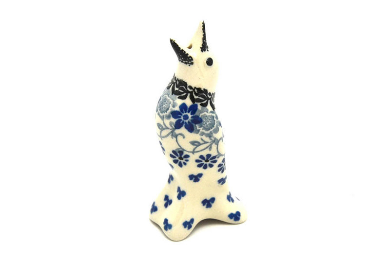4"H
 Polish Pottery Pie Bird - Silver Lace C14-2158a (4"H
)