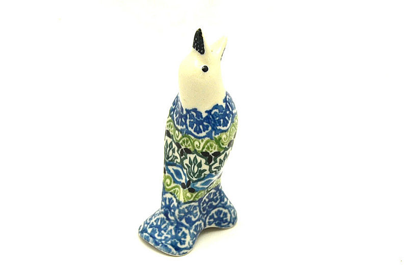 4"H
 Polish Pottery Pie Bird - Tranquility C14-1858a (4"H
)
