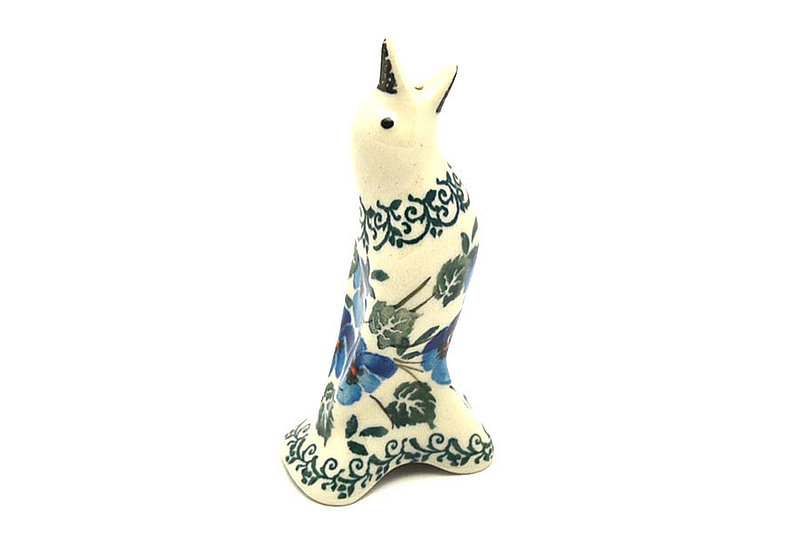 4"H
 Polish Pottery Pie Bird - Winter Viola C14-2273a (4"H
)