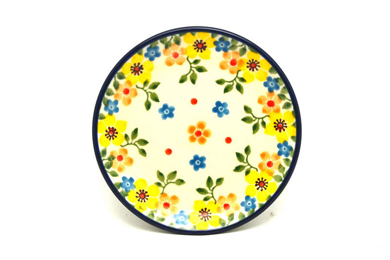 4"W
 Polish Pottery Coaster - Buttercup 262-2225a (4"W
)