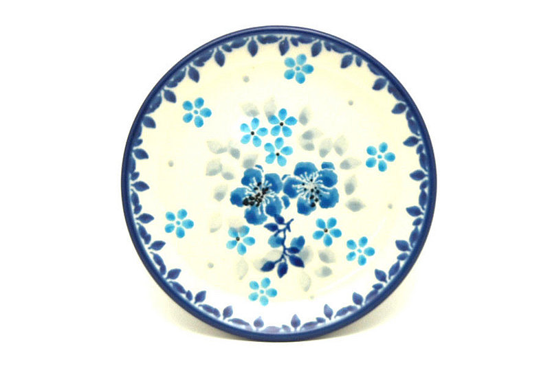 4"W
 Polish Pottery Coaster - Flax Flower 262-2642a (4"W
)