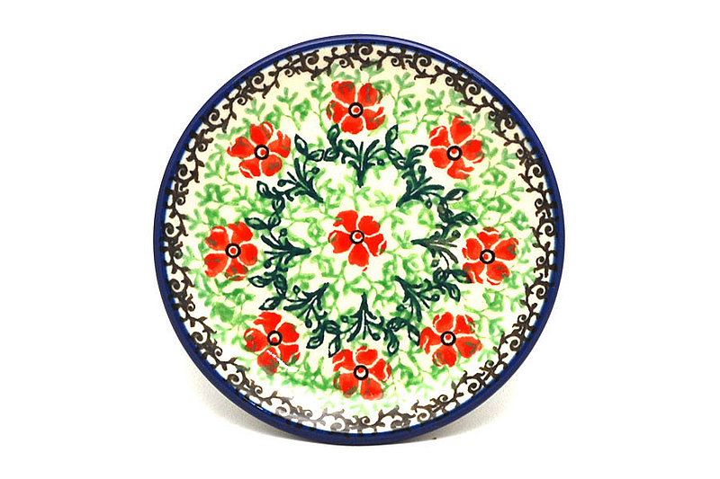 4"W
 Polish Pottery Coaster - Maraschino 262-1916a (4"W
)