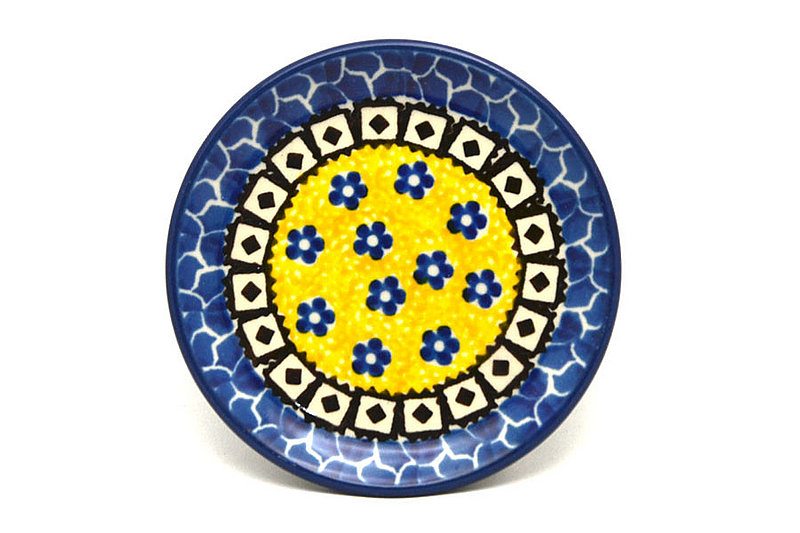 4"W
 Polish Pottery Coaster - Sunburst 262-859a (4"W
)
